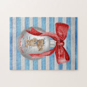 Frohe Weihnachten Hilton Head Island Bear Ornament Puzzle (Horizontal)