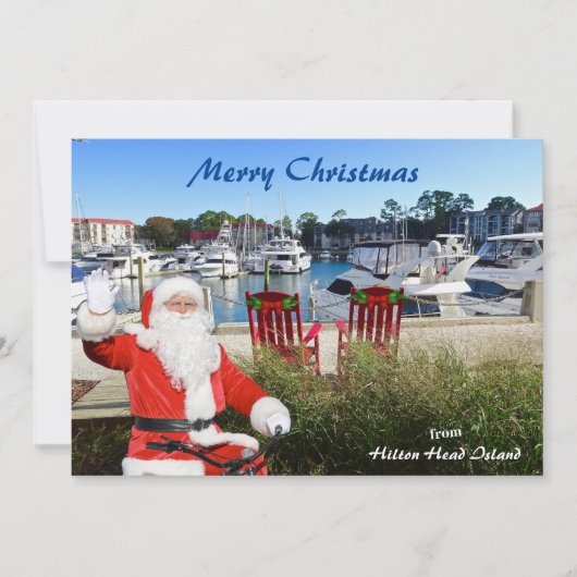 Frohe Weihnachten Hilton Head Island Hafen Stadt (Vorderseite)
