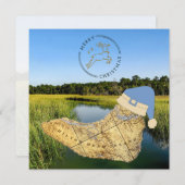 Frohe Weihnachten Hilton Head Island Map & Marshla (Vorne/Hinten)