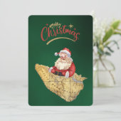 Frohe Weihnachten Hilton Head Island Map mit Santa (Stehend Vorderseite)