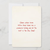 Frohe Weihnachten Hilton Head Island Map mit Santa (Rückseite)