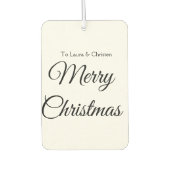 Frohe Weihnachten hinzufügen Namen Text benutzerde Autolufterfrischer (Vorderseite)