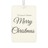 Frohe Weihnachten hinzufügen Namen Text benutzerde Autolufterfrischer (Rückseite)