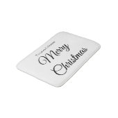Frohe Weihnachten hinzufügen Namen Text benutzerde Badematte (Schrägansicht)