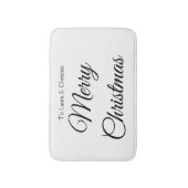 Frohe Weihnachten hinzufügen Namen Text benutzerde Badematte (Vorderseite Vertikal)