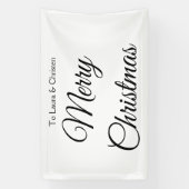 Frohe Weihnachten hinzufügen Namen Text benutzerde Banner (Vertikal)