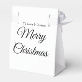 Frohe Weihnachten hinzufügen Namen Text benutzerde Geschenkschachtel (Rückseite)