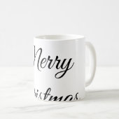 Frohe Weihnachten hinzufügen Namen Text benutzerde Kaffeetasse (VorderseiteRechts)