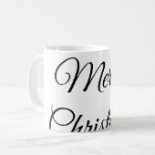Frohe Weihnachten hinzufügen Namen Text benutzerde Kaffeetasse (Vorderseite Links)