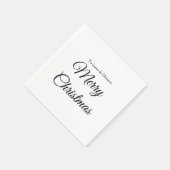 Frohe Weihnachten hinzufügen Namen Text benutzerde Serviette (Ecke)