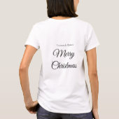 Frohe Weihnachten hinzufügen Namen Text benutzerde T-Shirt (Rückseite)
