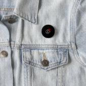Frohe Weihnachten | Hippies Symbol Santa Claus Hat Button (Beispiel)