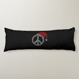 Frohe Weihnachten Hippies Symbol Santa Claus Hat Seitenschläferkissen