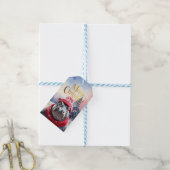 Frohe Weihnachten Hippo Weihnachtsmannmütze und Sc Geschenkanhänger (Mit Garn)