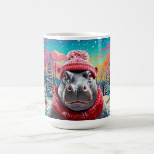 Frohe Weihnachten Hippo Weihnachtsmannmütze und Sc Kaffeetasse