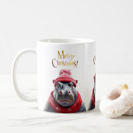 Frohe Weihnachten Hippo Weihnachtsmannmütze und Sc Kaffeetasse