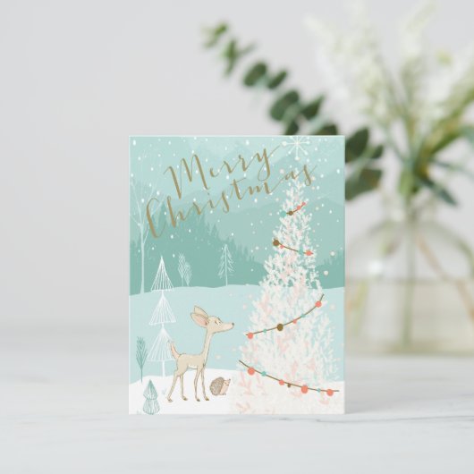Frohe Weihnachten Hirsch (Stehend Vorderseite)
