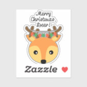 Frohe Weihnachten, Hirsch! Aufkleber (Blatt)