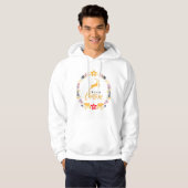 Frohe Weihnachten Hirsch Elegant Rustikale Wohnung Hoodie (Vorne ganz)