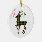 Frohe Weihnachten Hirsch Keramik Ornament (Rechts)