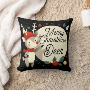 Frohe Weihnachten Hirsch Kissen