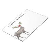 Frohe Weihnachten Hirsch Notepad Notizblock (angewinkelt)
