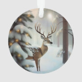 Frohe Weihnachten Hirsch Ornament (Rückseite)