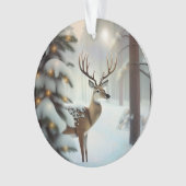 Frohe Weihnachten Hirsch Ornament (Vorderseite)