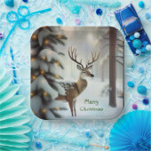 Frohe Weihnachten Hirsch Pappteller (Party)