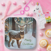 Frohe Weihnachten Hirsch Pappteller (Party)