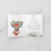 Frohe Weihnachten Hirsch Personalisierte Grußkarte (Innenseite)