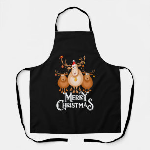 Frohe Weihnachten Hirsch Schürze