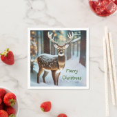 Frohe Weihnachten Hirsch Serviette (Beispiel)