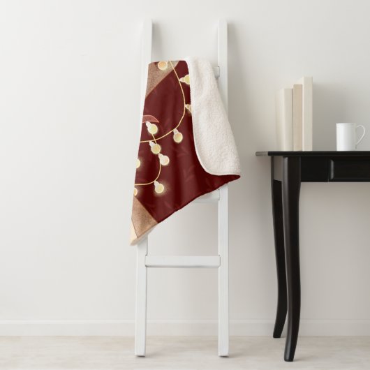 Frohe Weihnachten Hirsch Sherpa Blanket Sherpadecke (Beispiel)