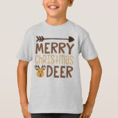 Frohe Weihnachten Hirsch T-Shirt (Vorderseite)
