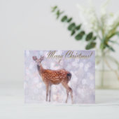 Frohe Weihnachten Hirschfreunde im Schnee (Stehend Vorderseite)