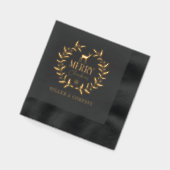 Frohe Weihnachten Hirschkranz Unternehmen Personal Servietten Mit Folie (Links)