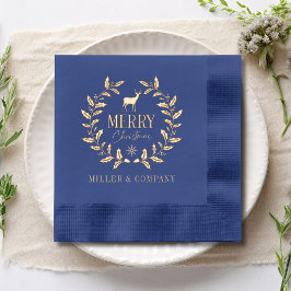 Frohe Weihnachten Hirschkranz Unternehmen Personal Servietten Mit Folie