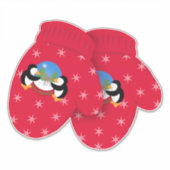 Frohe Weihnachten Hirschpinguine Snow Globe Large Aufkleber (Vorderseite)