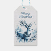 Frohe Weihnachten Hirschschschnee Geschenkanhänger (Vorderseite)