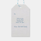 Frohe Weihnachten Hirschschschnee Geschenkanhänger (Rückseite)