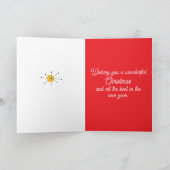 Frohe Weihnachten Hirschschschnee Sonnenaufgang Ba Karte (Innenseite)