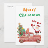 Frohe Weihnachten Ho Ho Ho Funny santa auf rotem L (Vorne/Hinten)