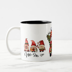 Frohe Weihnachten! Ho Ho Ho! Gnome-Tasse Zweifarbige Tasse