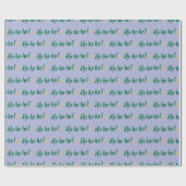 Frohe Weihnachten Ho Ho Ho Light Blue Naht Geschen Geschenkpapier (Flach)