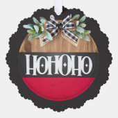 Frohe Weihnachten Ho Ho Ho Ornament Karte (Vorderseite)
