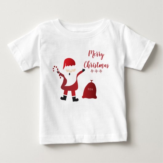 Frohe Weihnachten Ho Ho Ho Santa Claus Baby T-shirt (Vorderseite)