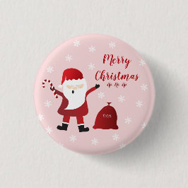 Frohe Weihnachten Ho Ho Ho Santa Claus Button