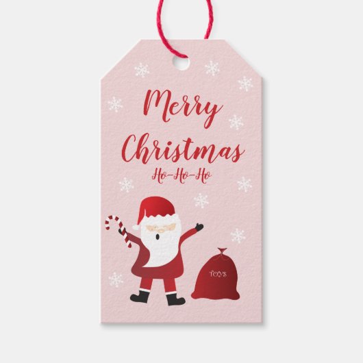 Frohe Weihnachten Ho Ho Ho Santa Claus Pattern Geschenkanhänger (Vorderseite)