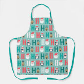 Frohe Weihnachten Ho Ho Ho Santa Claus Pattern Schürze (Vorderseite)